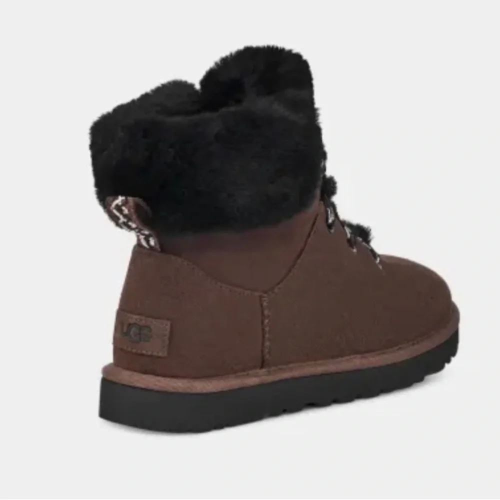 UGG Classic Mini Alpine Lace Brown Burnt Cedar